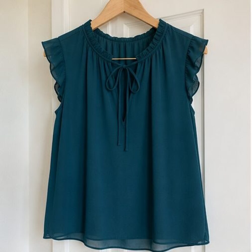 Teal Peplum Top